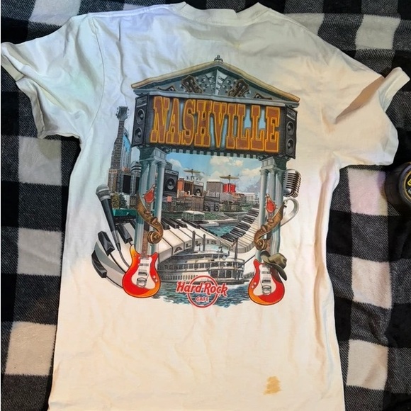 Hard Rock Cafe Tops - Hard Rock Cafe White Logo Crewneck Tee